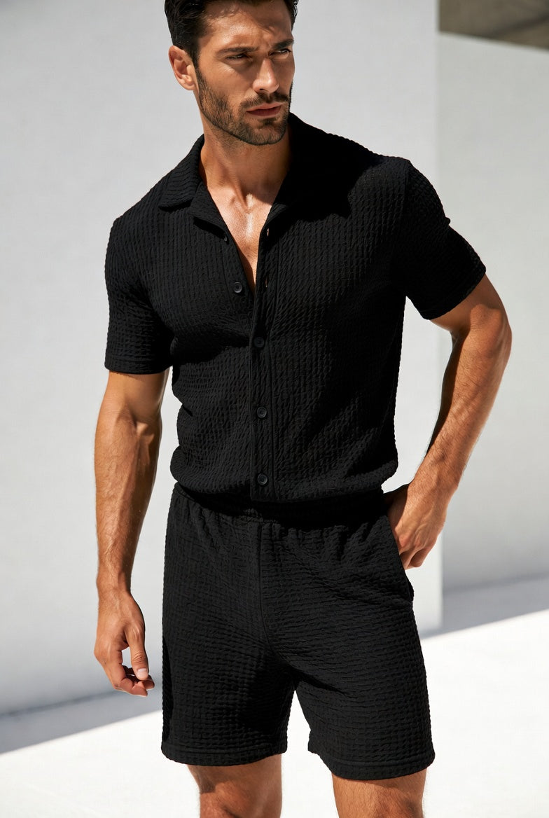 New Trendy Black Tracksuit for Men – Premium Comfortable Sports & Casual Wear Set Large