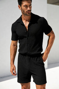 New Trendy Black Tracksuit for Men – Premium Comfortable Sports & Casual Wear Set Large