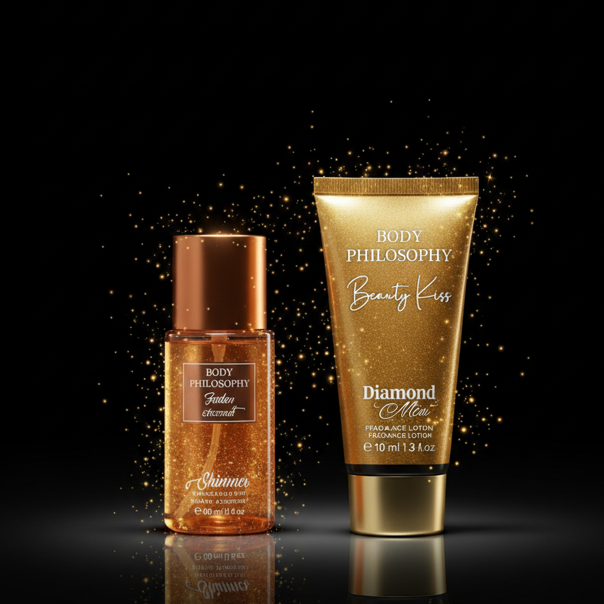 Body Philosophy Shimmer Mist And Lotion Set 88 Ml 3 Fl Oz Each