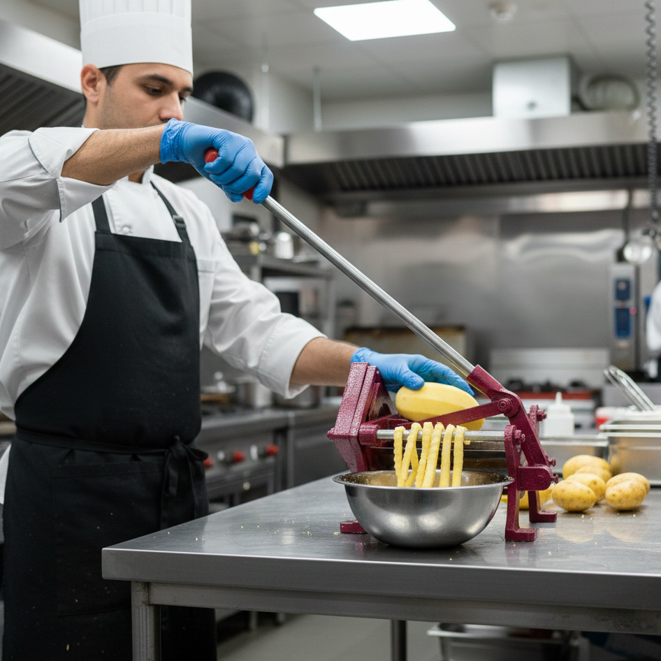 Multi-Functional Aluminium Potato Chips & French Fries Cutter – Manual Heavy-Duty Potato Slicer for Home & Restaurant Use