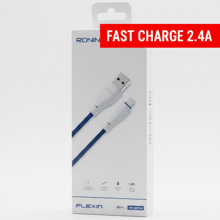 RONIN FLEXIN Braided USB to Micro USB Fast Charging Cable 1.2m – Durable Android Data Cable