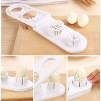 2-in-1 Egg Cutter & Slicer – Boiled Egg Slicing Machine with Stainless Steel Cutting Wires, Kitchen Cooking Tool | Random Color