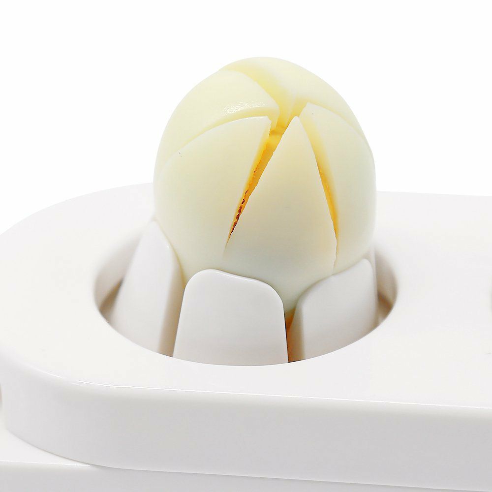 2-in-1 Egg Cutter & Slicer – Boiled Egg Slicing Machine with Stainless Steel Cutting Wires, Kitchen Cooking Tool | Random Color