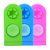 2-in-1 Egg Cutter & Slicer – Boiled Egg Slicing Machine with Stainless Steel Cutting Wires, Kitchen Cooking Tool | Random Color