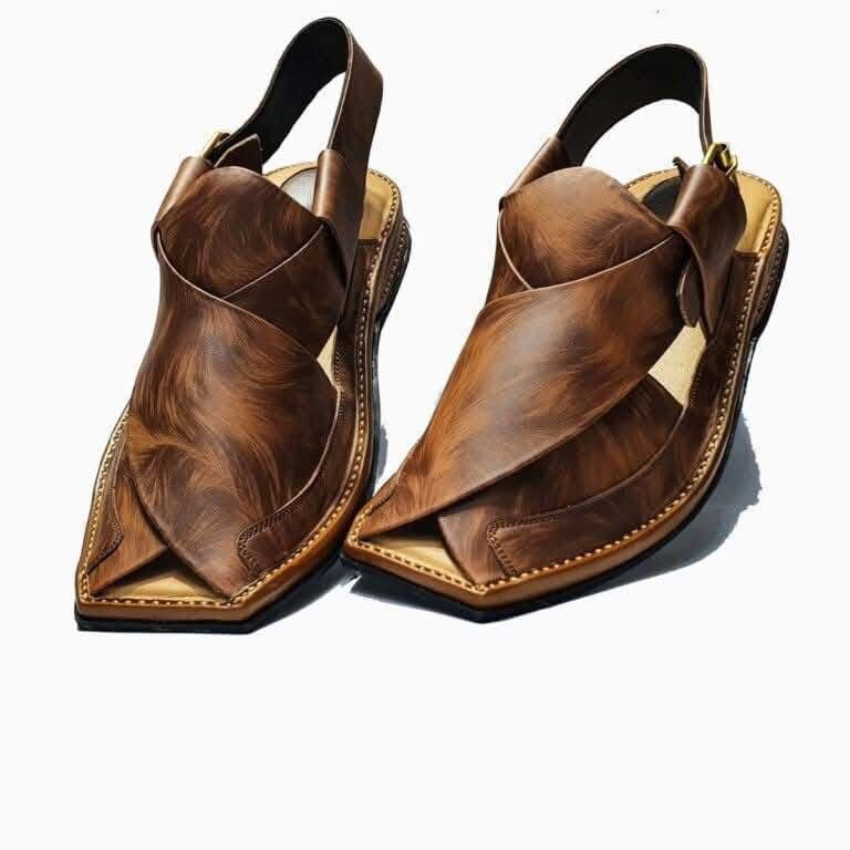 Peshawari Zalmi HP Shape Chappal – Babar Sher Color | Original Leather Sole (Size 70 to 12)