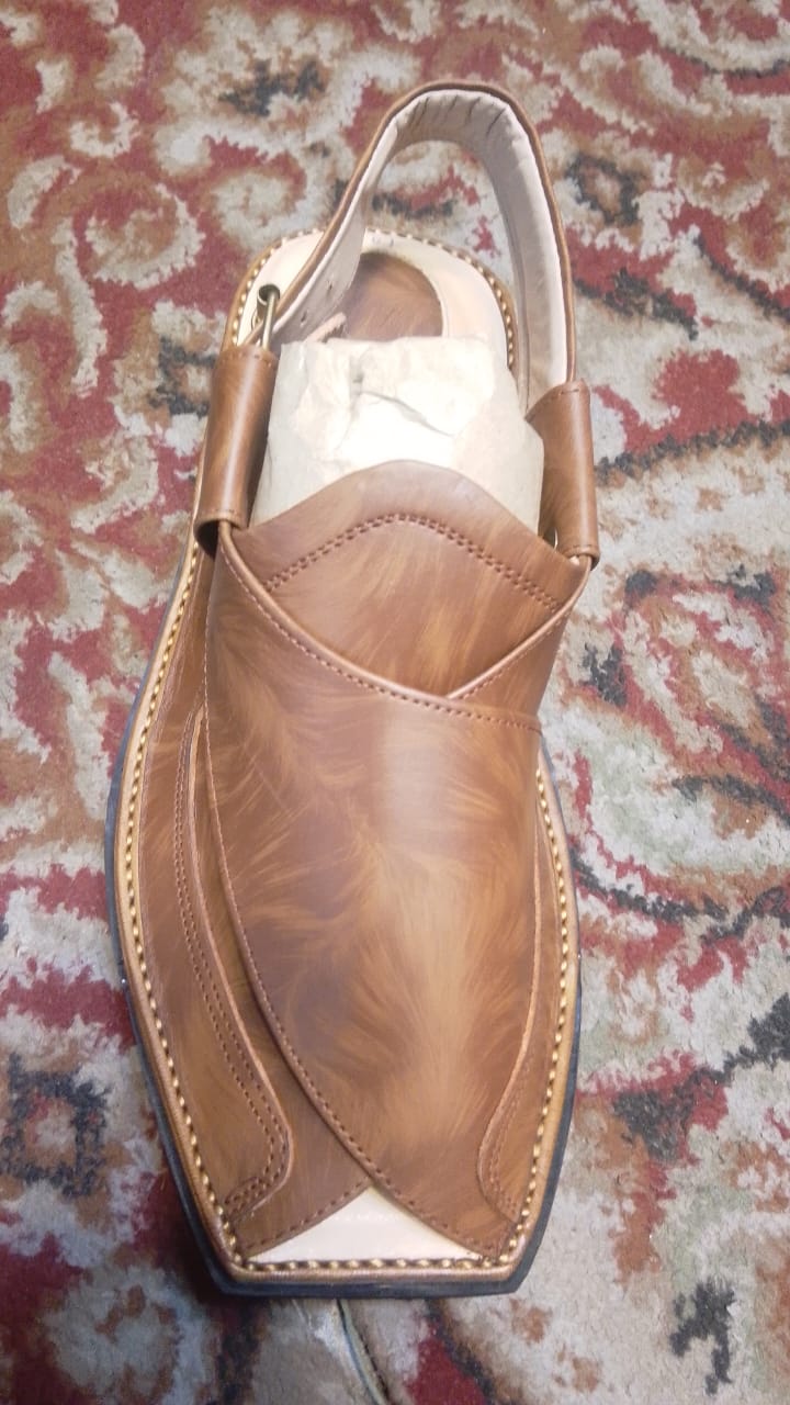 Peshawari Zalmi HP Shape Chappal – Babar Sher Color | Original Leather Sole (Size 70 to 12)