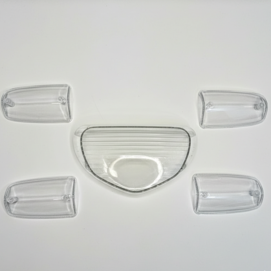 Indicator Cover & Backlight Cover for 70cc Bikes – Crystal White