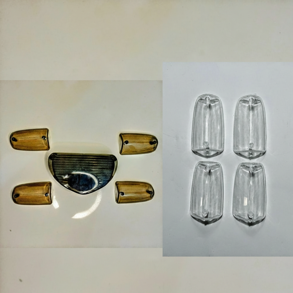 Indicator Cover & Backlight Cover for 70cc Bikes – Crystal White