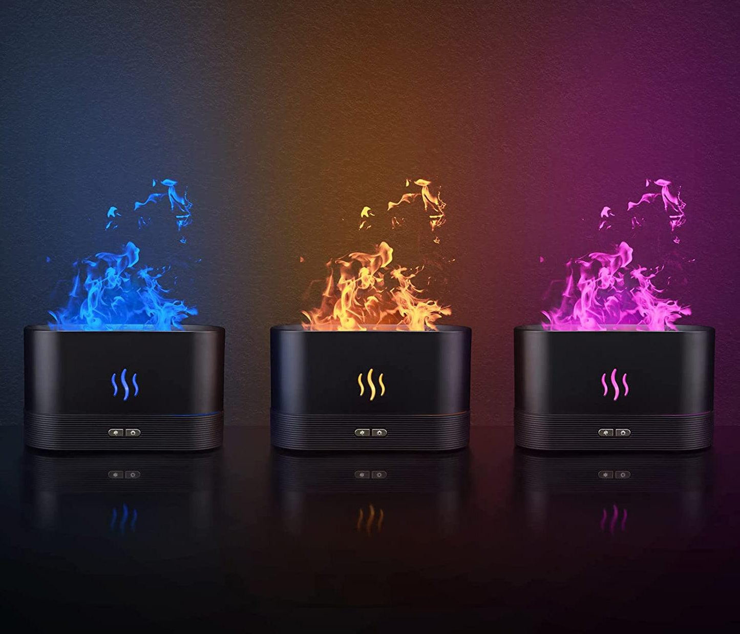 Perfume Humidifier, Ultrasonic air Humidifier With LED Lighting Simulation Colorful Flame Fragrance Machine, USB Small Household Gift Item Decoration