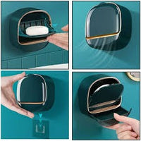 Wall Mounted Soap Holder with Drain Tray – Waterproof Stylish Soap Dish for Kitchen & Bathroom (Random Color)