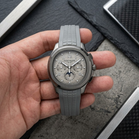 Chronograph Mens Watch With Rubber Strap Stylish Sports Design Non Waterproof