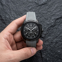 Chronograph Mens Watch With Rubber Strap Stylish Sports Design Non Waterproof