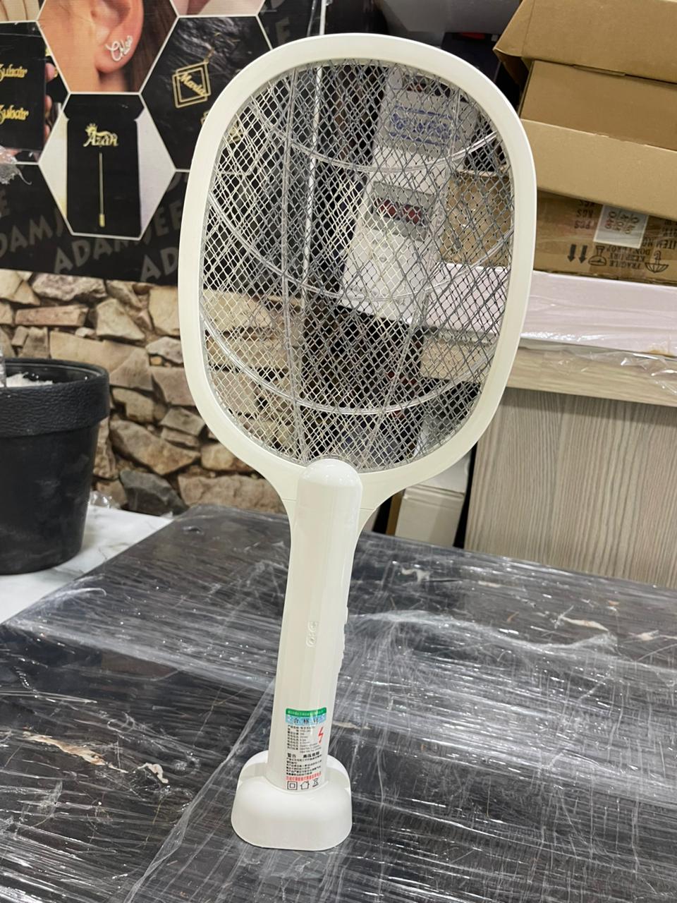 Rechargeable Mosquito Racket With Box & Stand – Electric Insect Killer Bat For Indoor And Outdoor Use | Insects Killer | Mosquito Killer Racket (Random Color)