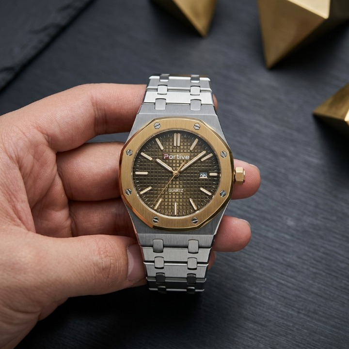 Portive Mens Watch Stylish Chronograph Design With Comfortable Strap