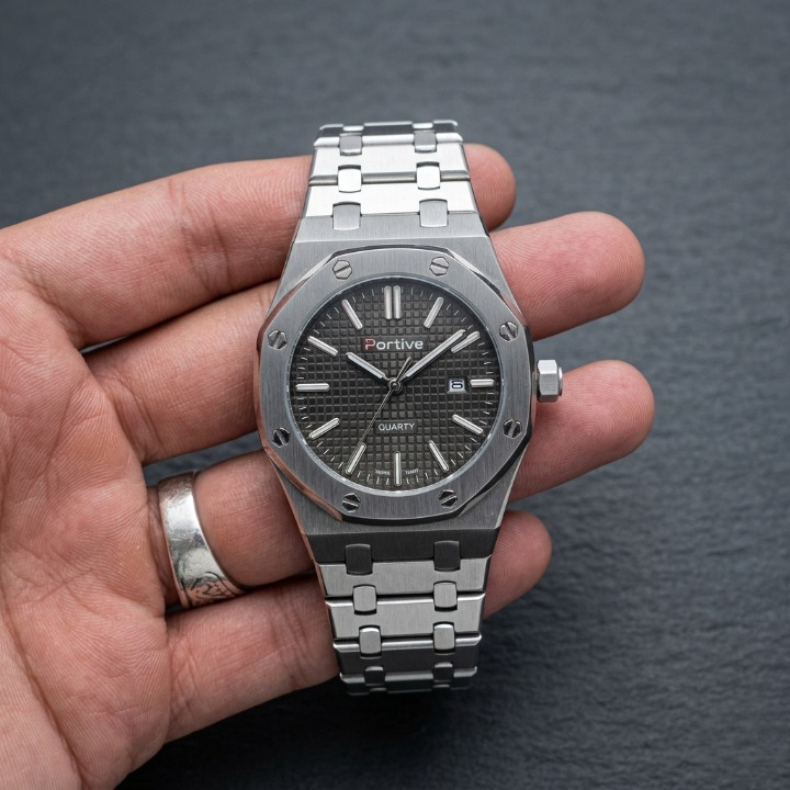 Portive Mens Watch Stylish Chronograph Design With Comfortable Strap