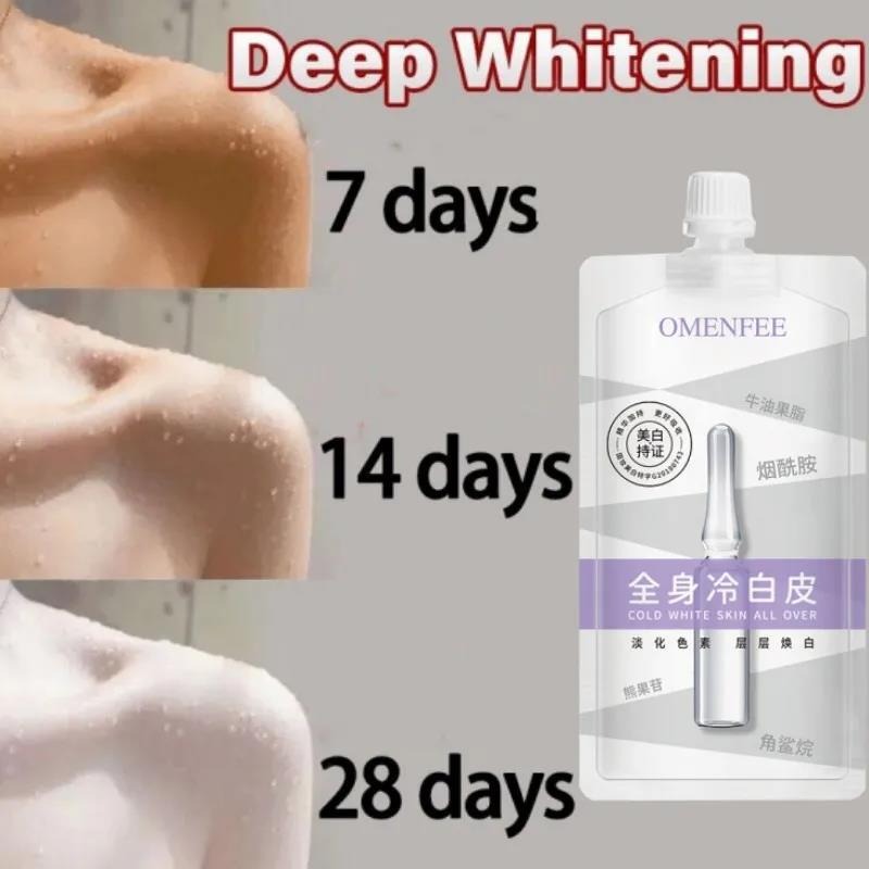 OMENFEE Cold White Skin All Over Whitening Lotion | Intensive Body Brightening Serum | Dark Spot Corrector & Skin Tone Enhancer