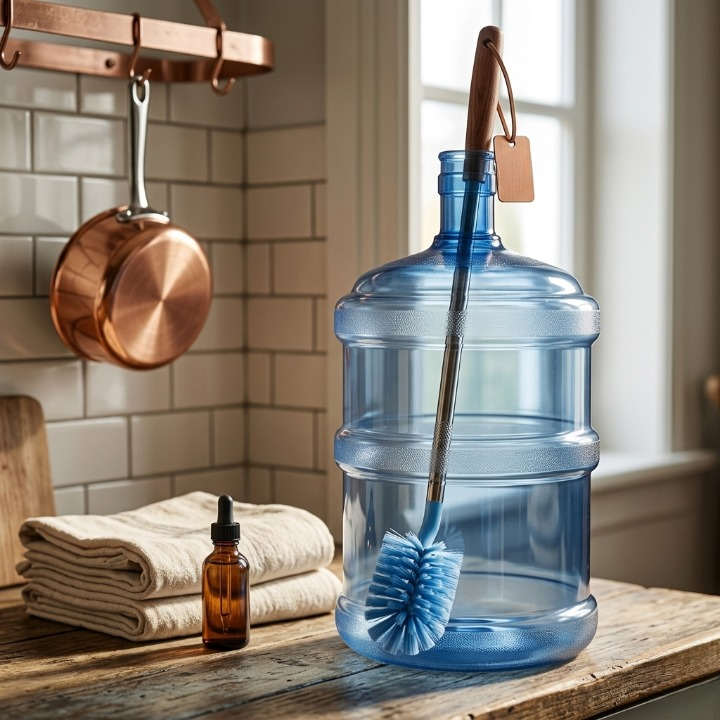 19 Litre Water Bottle Cleaning Brush Adjustable Long Handle 40 to 60cm Deep Cleaning Brush for Gallon Bottles