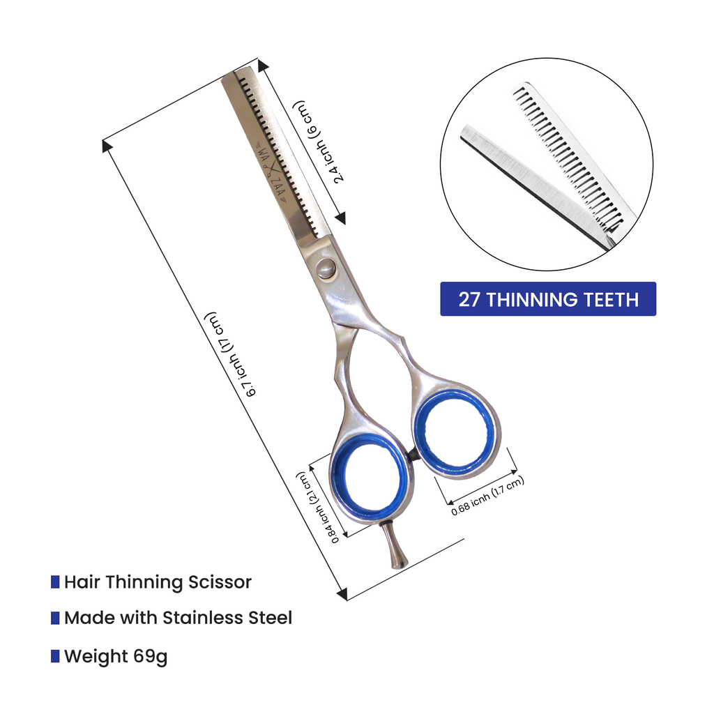 WAXZAA Professional Barber Scissors Kit – Premium Hair Cutting Accessories
