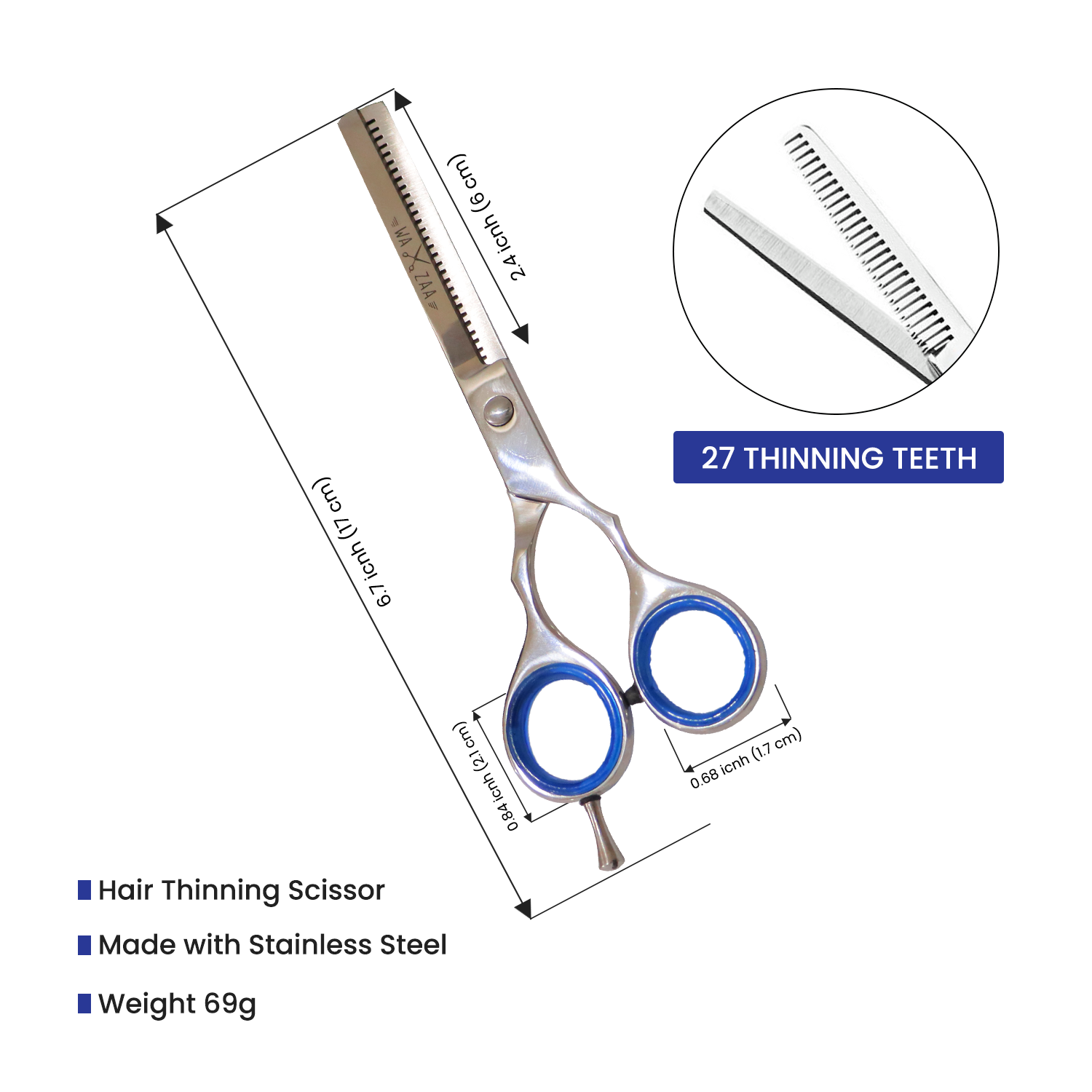 WAXZAA Professional Barber Scissors Kit – Premium Hair Cutting Accessories