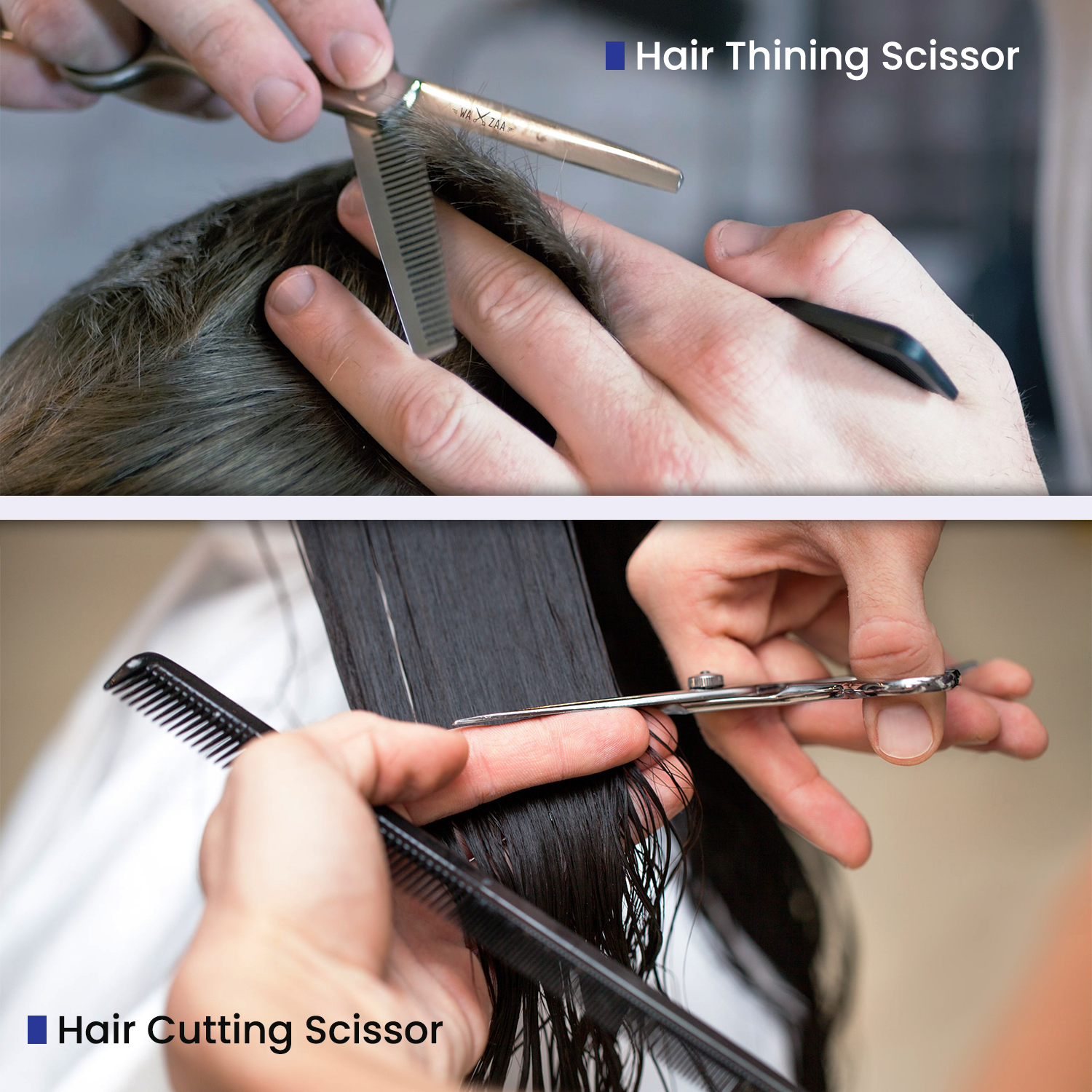 WAXZAA Professional Barber Scissors Kit – Premium Hair Cutting Accessories