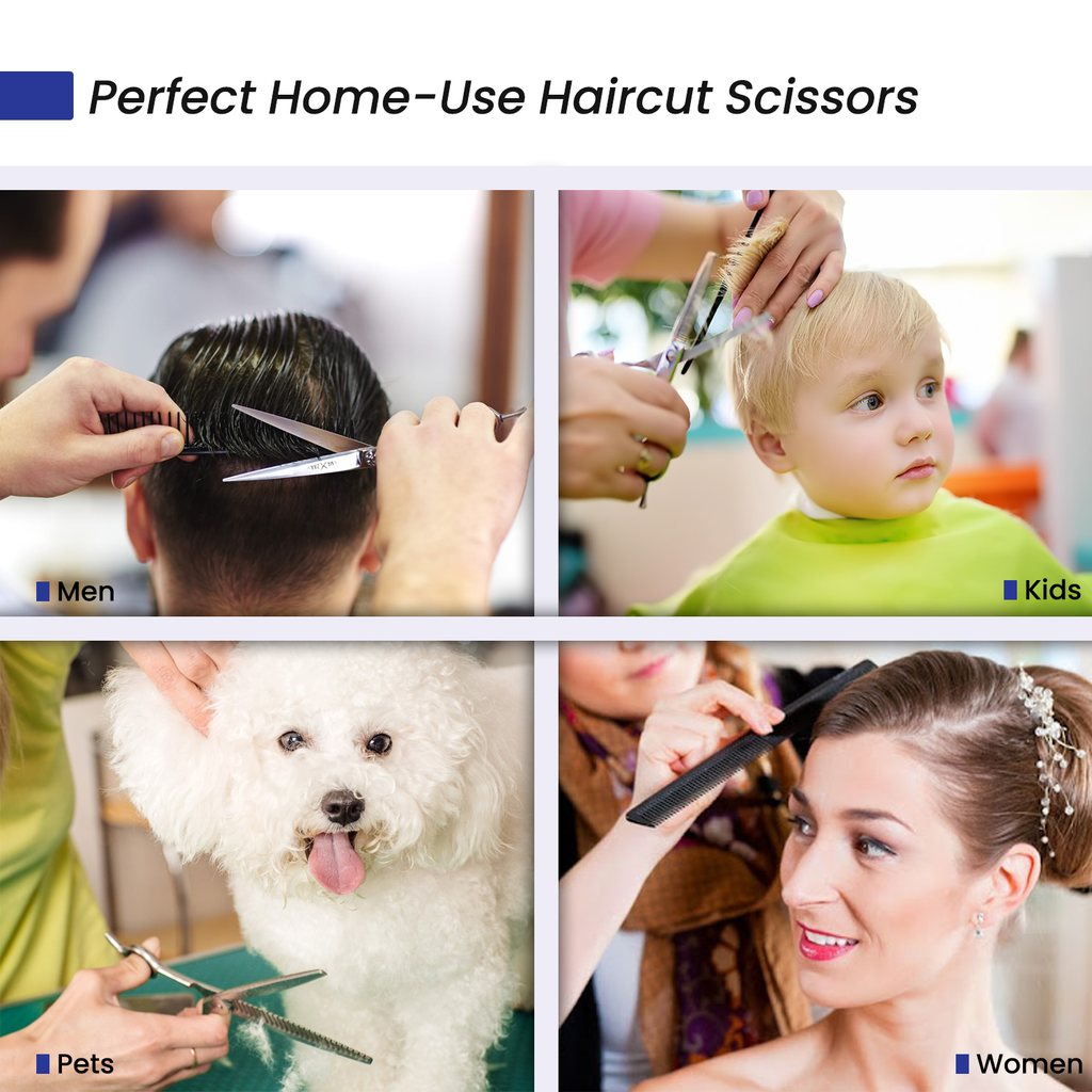 WAXZAA Professional Barber Scissors Kit – Premium Hair Cutting Accessories