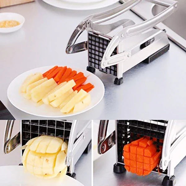 Stainless Steel French Fries Potato Cutter Double Blade High