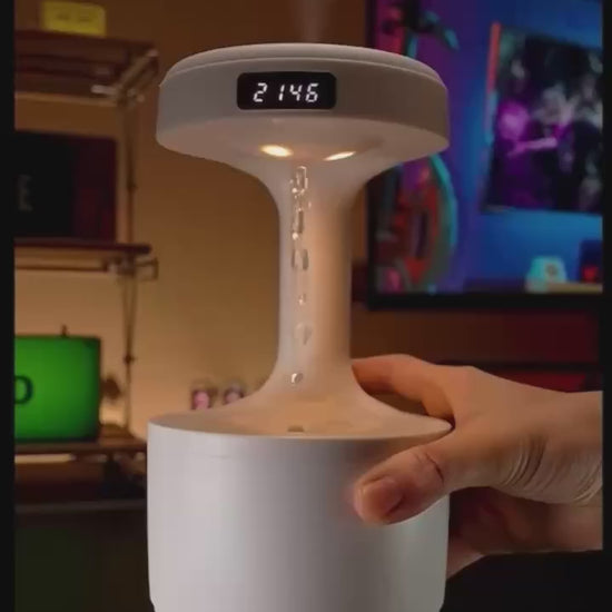 Smooth Sailing Anti gravity Humidifier With Ultra-Quiet Performance, Water Drop Light Effects (Random Color)