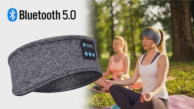 Wireless Bluetooth Music Headband With Built-In Headphones For Sports, Running, Gym, And Sleep – Comfortable Fabric Design With Hands-Free Calling
